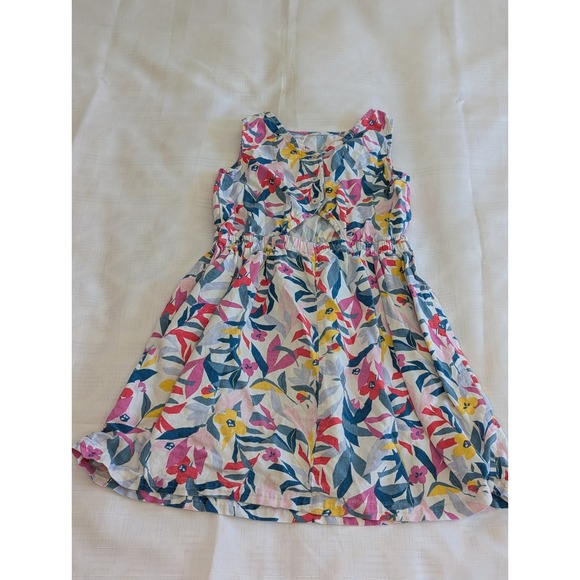 Carter's Girls Floral‎ Linen Blend Dress - Picture 6 of 8